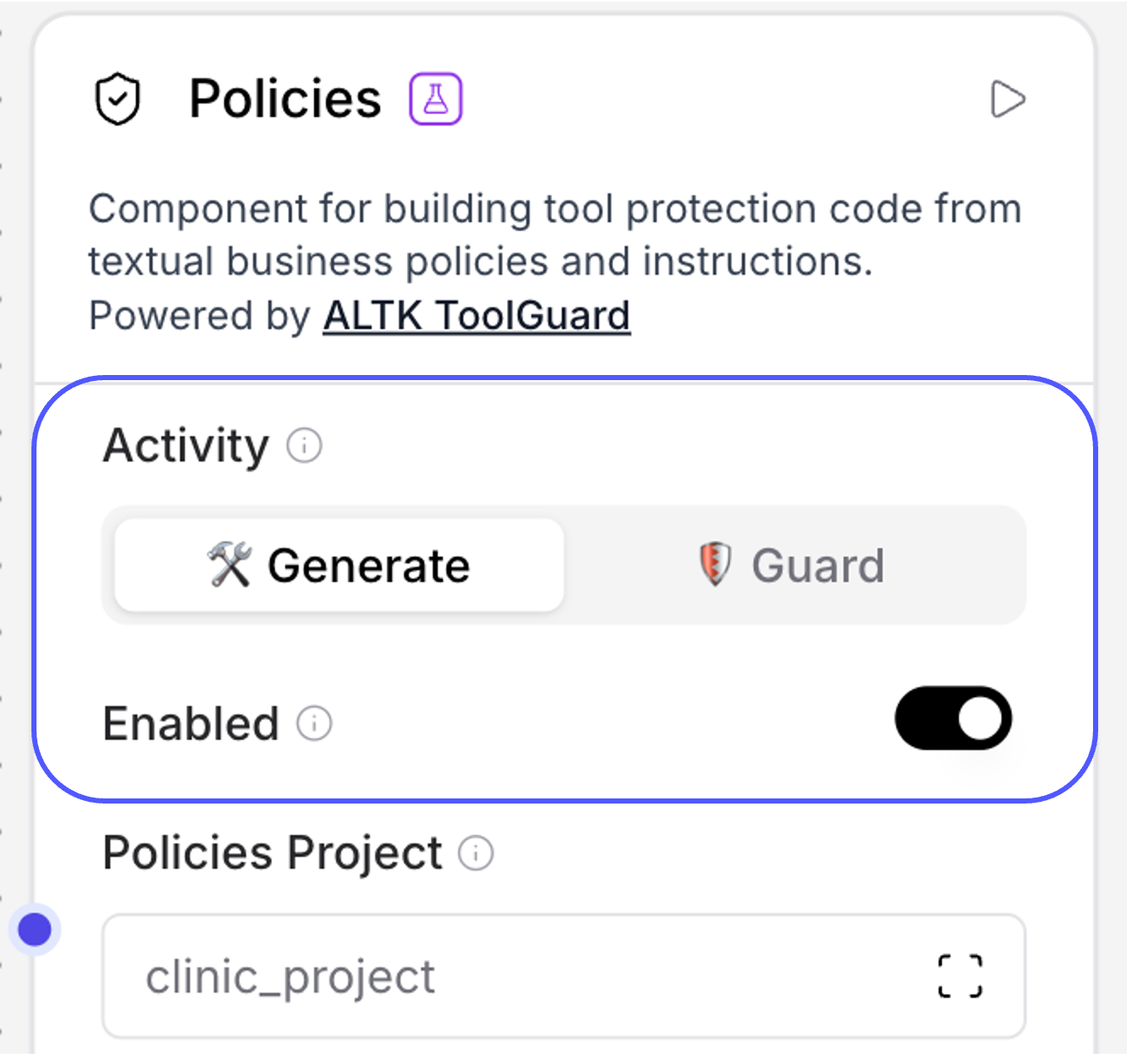 Step 3 - Enable Guard mode after initial code generation.